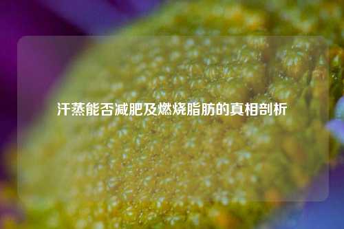 汗蒸能否减肥及燃烧脂肪的真相剖析