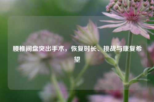 腰椎间盘突出手术，恢复时长、挑战与康复希望