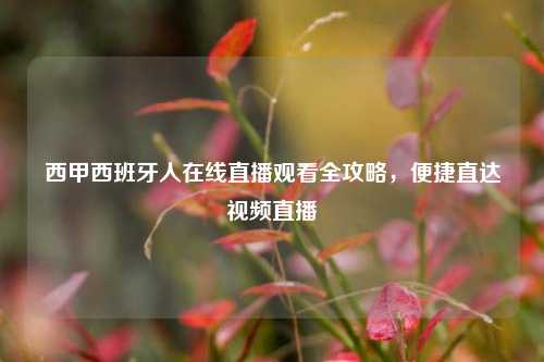 西甲西班牙人在线直播观看全攻略，便捷直达视频直播