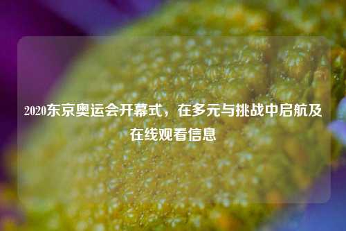 2020东京奥运会开幕式，在多元与挑战中启航及在线观看信息