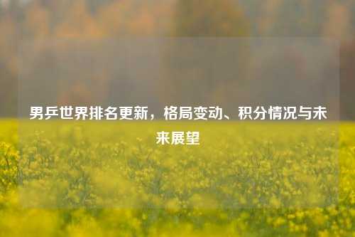 男乒世界排名更新，格局变动、积分情况与未来展望