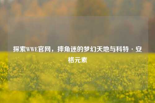 探索WWE官网，摔角迷的梦幻天地与科特·安格元素