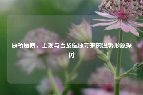 康桥医院，正规与否及健康守护的温馨形象探讨