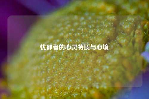忧郁者的心灵特质与心境