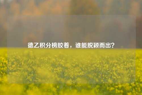 德乙积分榜胶着，谁能脱颖而出？