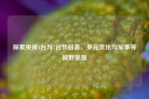 探索央视4台与7台节目表，多元文化与军事等视野呈现