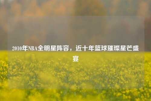 2010年NBA全明星阵容，近十年篮球璀璨星芒盛宴