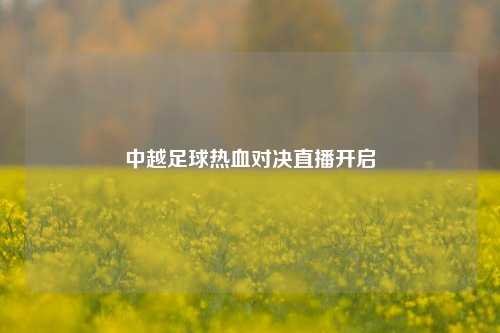 中越足球热血对决直播开启