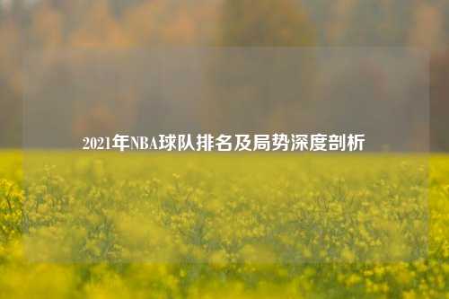 2021年NBA球队排名及局势深度剖析