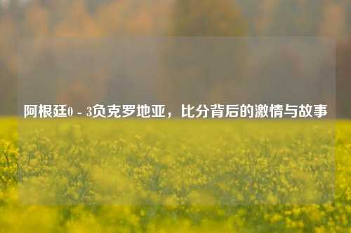 阿根廷0 - 3负克罗地亚，比分背后的激情与故事