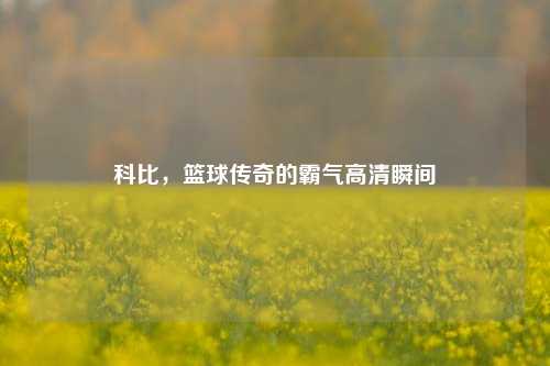 科比，篮球传奇的霸气高清瞬间