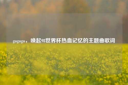gogogo，唤起98世界杯热血记忆的主题曲歌词
