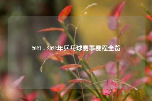 2021 - 2022年乒乓球赛事赛程全览