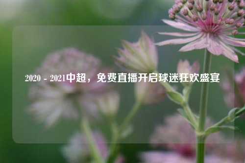 2020 - 2021中超，免费直播开启球迷狂欢盛宴