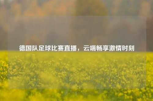 德国队足球比赛直播，云端畅享激情时刻
