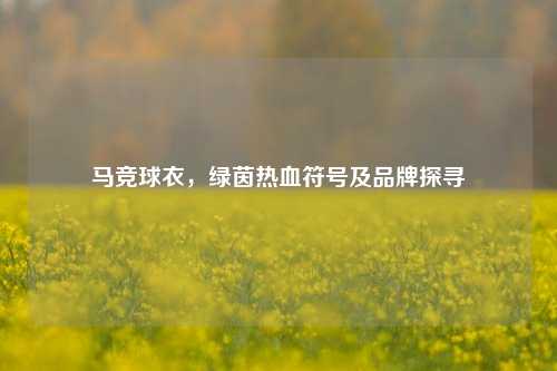 马竞球衣，绿茵热血符号及品牌探寻