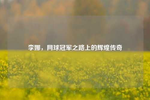 李娜，网球冠军之路上的辉煌传奇