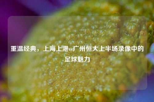重温经典，上海上港vs广州恒大上半场录像中的足球魅力