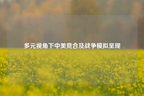 多元视角下中美竞合及战争模拟呈现