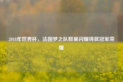 2018年世界杯，法国梦之队群星闪耀铸就冠军荣耀