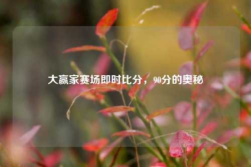 大赢家赛场即时比分，90分的奥秘