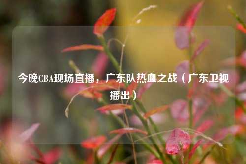 今晚CBA现场直播，广东队热血之战（广东卫视播出）