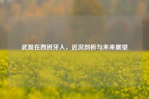 武磊在西班牙人，近况剖析与未来展望