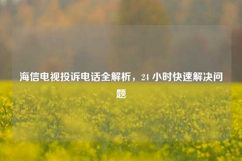 海信电视投诉电话全解析，24 小时快速解决问题