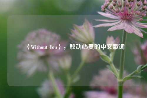 〈Without You〉，触动心灵的中文歌词